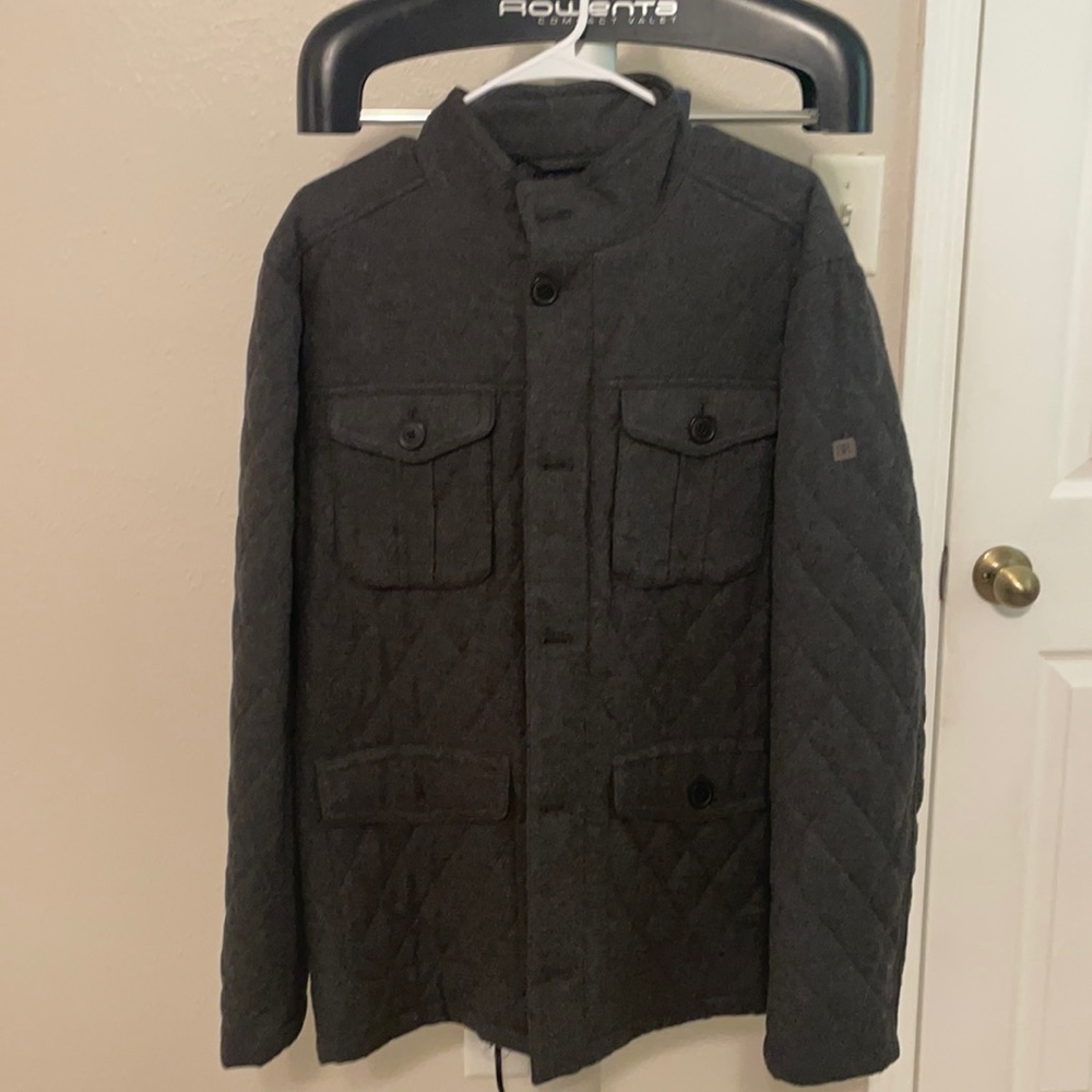 Men’s Charcoal Diamond quilt jacket